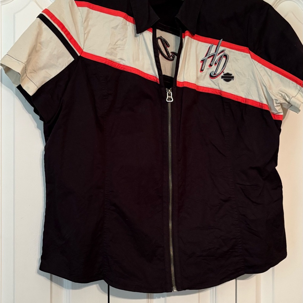 Harley-Davidson Black and White Shirt